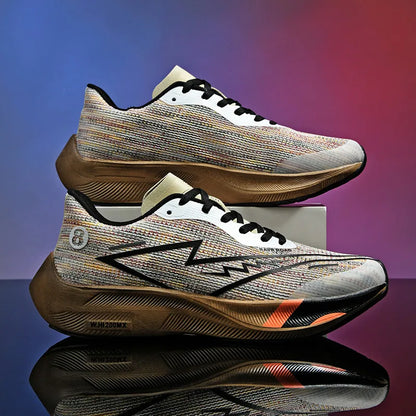 Tênis Esportivo Masculino com Placa de Carbono de Palma Inteira Tênis de Corrida Masculino e Feminino para Maratona com Amortecimento de Choque para Treinamento de Atletismo