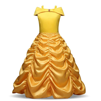 England Style Deluxe Princess Costume Carnival Apparel Birthday Party Carnival Beauty and The Beast Belle Cosplay Dress
