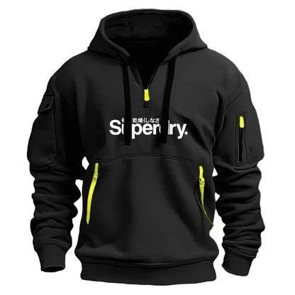Men's hooded pullover for autumn and winter, outdoor jogging sweatshirt, versatile hooded sweatshirt for daily use