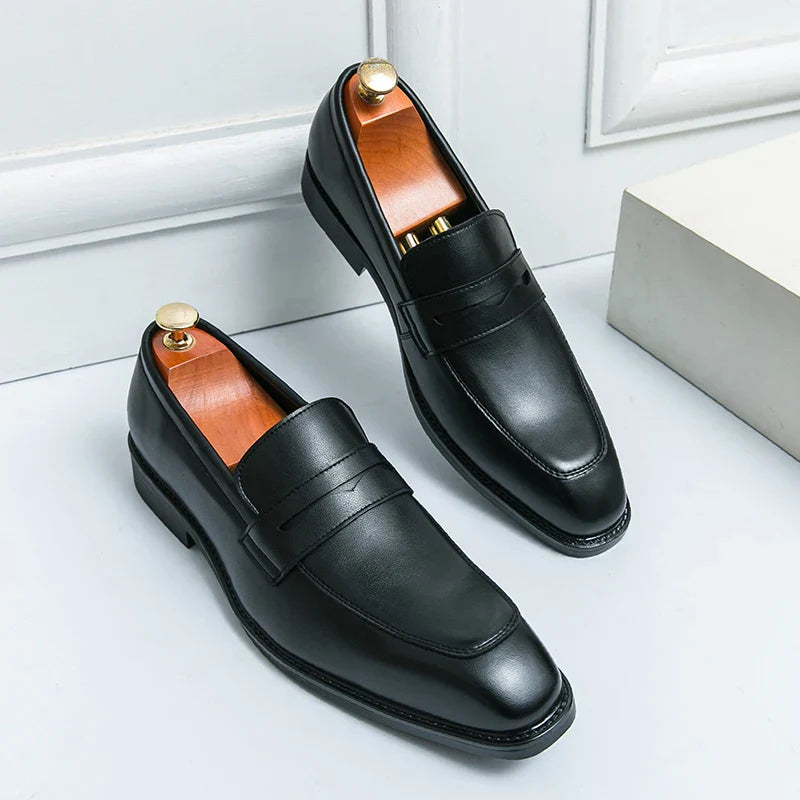 Men's Dress Shoes Classic Casual Business Leather Shoes Men Retro Oxfords Formal Social Wedding Office Leather Shoes For Men
