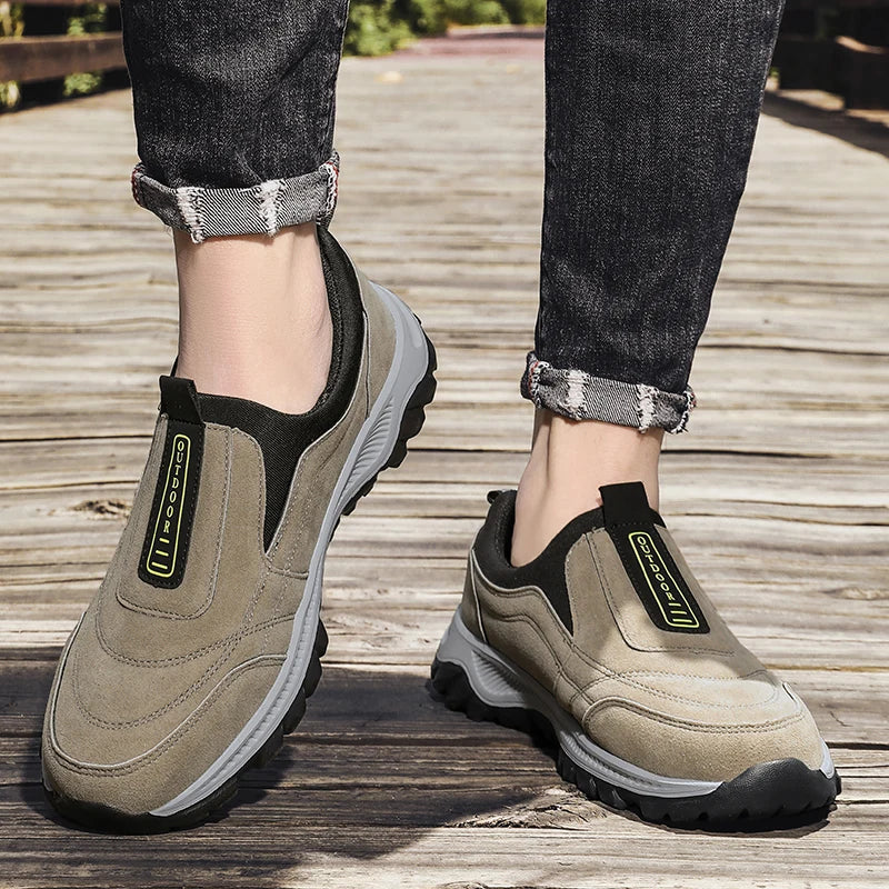 Men's non-slip casual sports shoes wear-resistant hiking shoes Outdoor 2025 fashion comfortable flat walking shoes for men