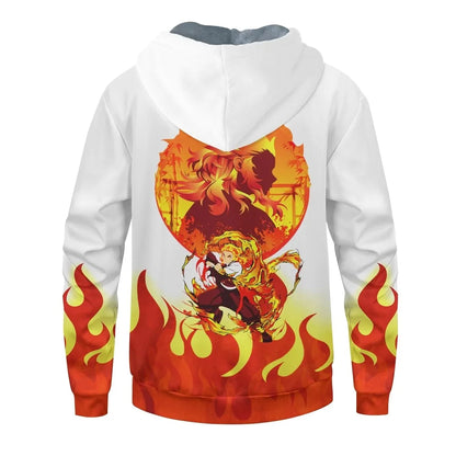 Anime Velvet Thick Warm Winter Oversized Hoodie Coat Zip Up Sweatshirt Winter Top Plus Size Coat Plush Jackets