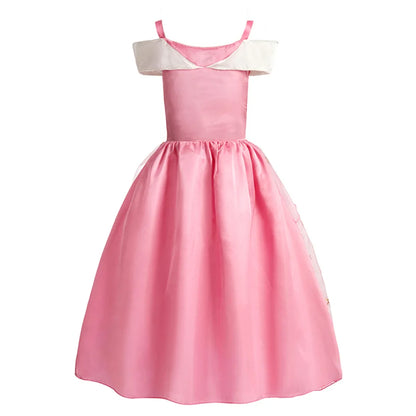 Children Princess Costume Cosplay Dress Girls Halloween Carnival Birthday Outfit Party Sleeping Beauty Ball Gown