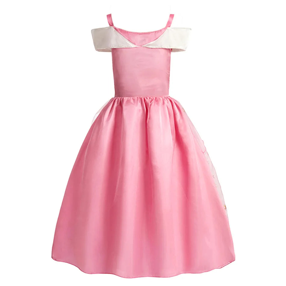Girls Costume Sleeping Beauty Aurora Princess Party Rapunzel Halloween Snow White Cosplay Costume Kid Cinderella Dress up