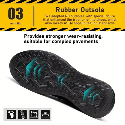 Steel Toe Safety Shoes for Men Women Light Protective Work Sneaker Anti-puncture Work Shoes Unisex Coustruction Safety WorkBoots