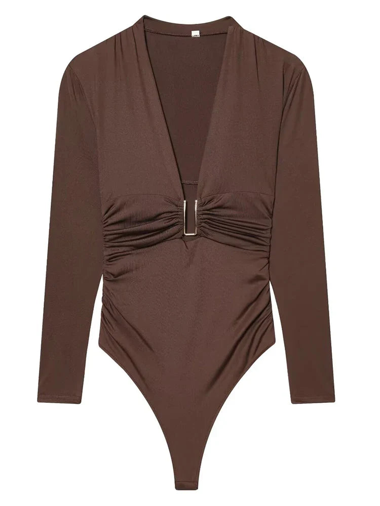 Women Bodysuit Sexy Long Sleeve Body Top Female Bodycon Bodysuit Summer Fashion Streetwear Woman Short Jumpsuit Tops