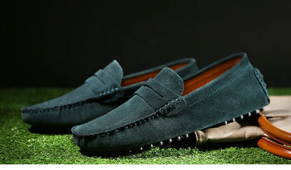 Men's Casual Fashion Genuine Leather Loafers Moccasins Slip-On Driving Shoes 38-50 Size Range Male Flats Comfort Footwear