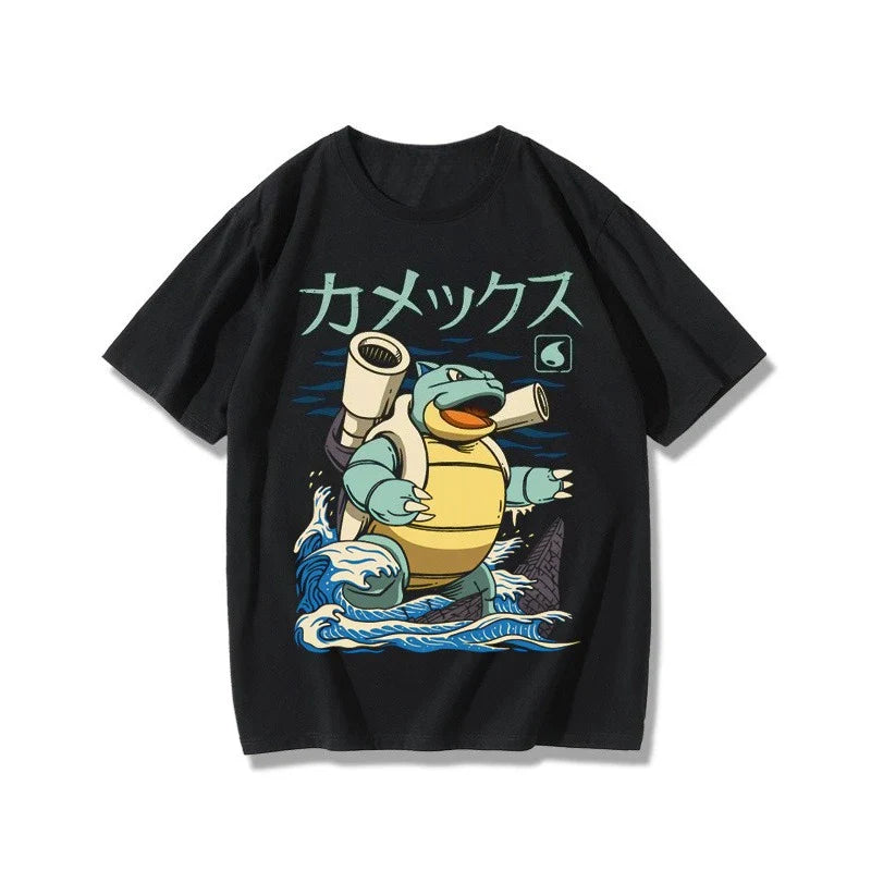 T-Shirt Squirtle Frog Seed Gengar Fire-breathing Beast Anime Peripheral Short Sleeve