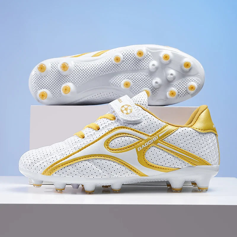 Kids Soccer Shoes Boys Grils Football Boots Non-Slip Training Indoor Outdoor Unisex Athletic Shoes Breathable Ultralight Sports