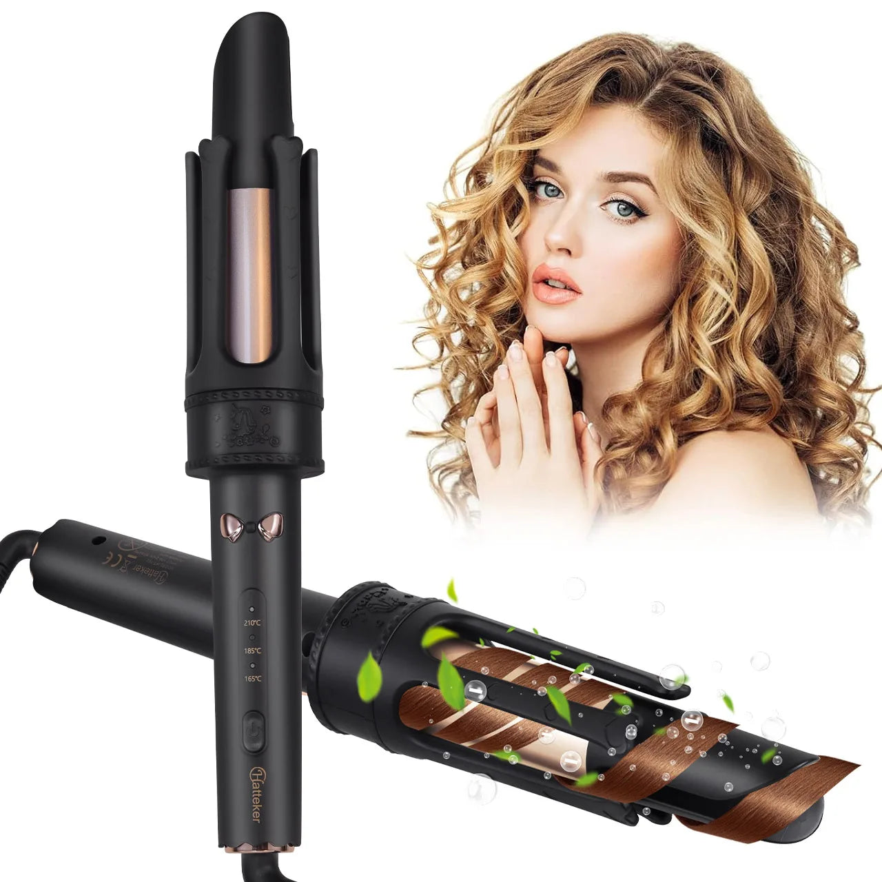 Electric Curling Iron Automatic 32mm Large Wave Lazy Person’s Temperature-Controlled Hair Curler EU Standard