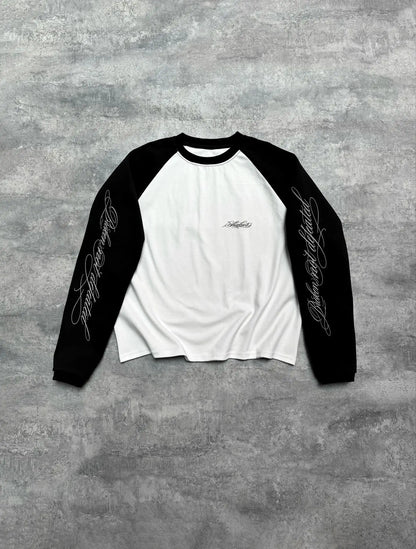 2025 New Harajuku American Retro Fashion Letter Printed Long Sleeved T-shirt Casual Loose Street Style Printed Tops StreetWear