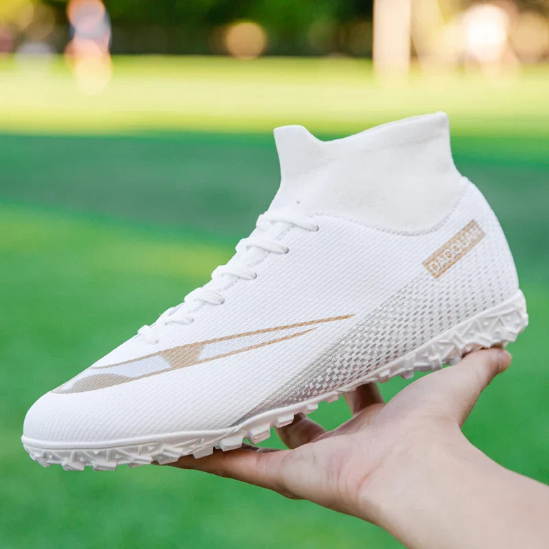 Premium high-top football shoes FG long studs and TF short studs, suitable for both men and women, offer comfort. Sole spikes
