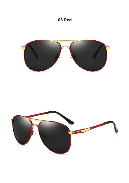 Luxury Pilot Polarized Sunglasses Men Women Driving Fishing Retro Sun Glasses Brand Designer Male Metal Sunglasses For Man UV400