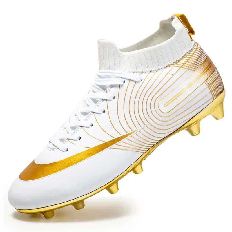 Men Soccer Shoes Ankle Outdoor Long Spikes Football Boots TF Professional Grass Cleats Unisex Football Shoes Chuteira Society