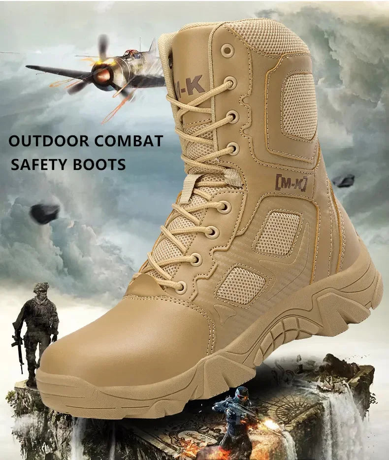 High-Top Work Boots Indestructible Safety Shoes Men Steel Toe Shoes Puncture-Proof Sneakers Male Shoes Men Non Slip Work Shoes