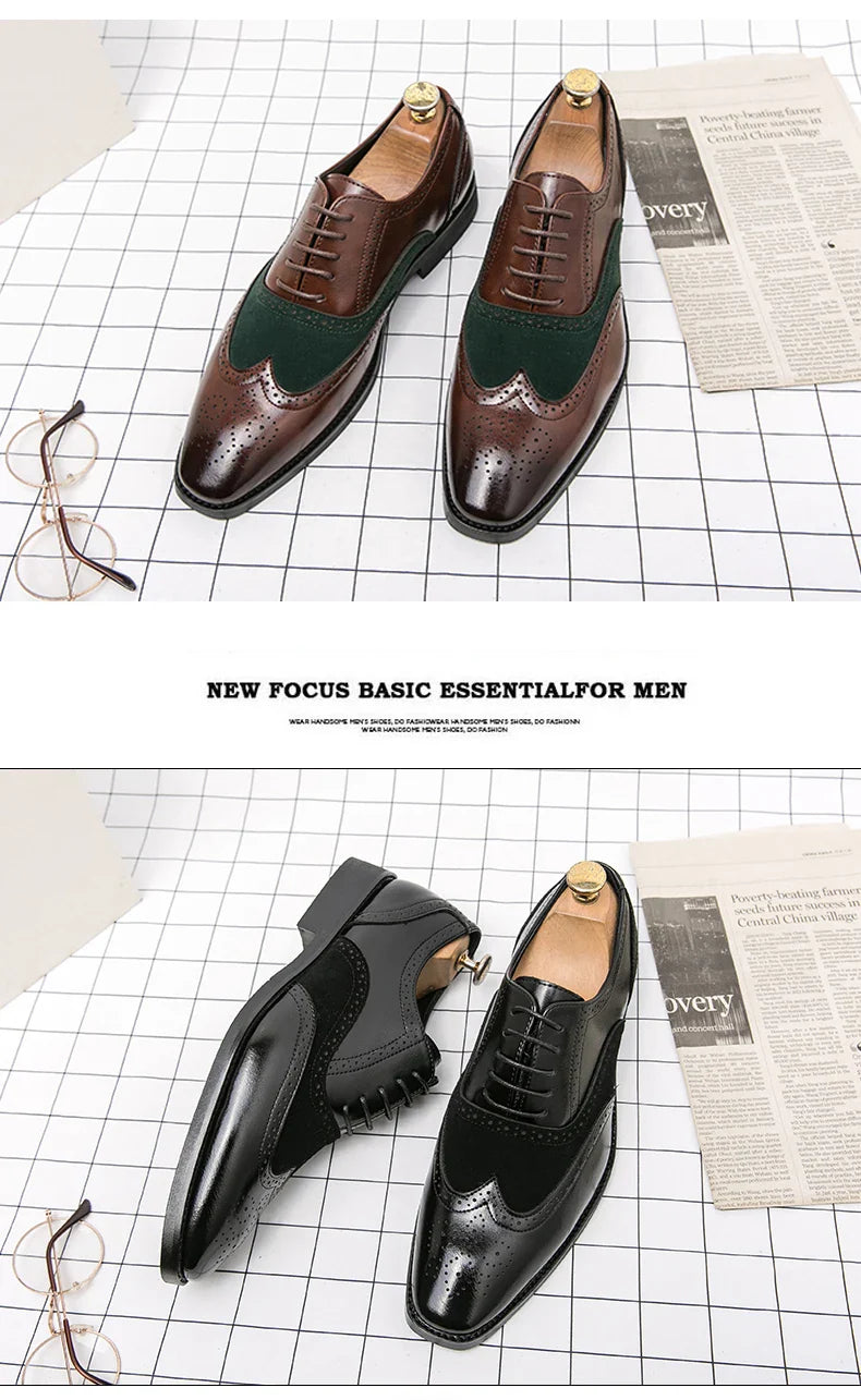 Trend Formal Brogues Social Office Shoes For Men Classic Casual Business Shoes Men High Quality Wedding Dress Shoes For Men