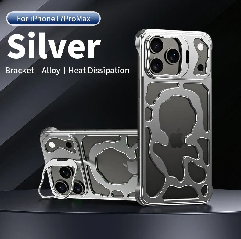 Metal Hollow Magnetic Phone Case,For IPhone 17 Pro Max iPhone Air Protective Case, Breathable And Heat Dissipating Metal Bracket