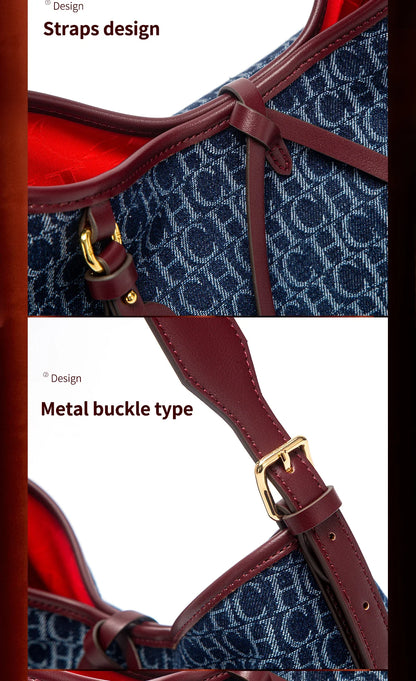 Woman Tote Bag New Wine Red Mother and Child Bag Leisure Vacation Handbags