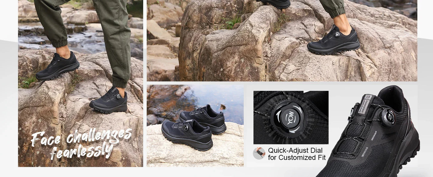 Men Hiking Shoes Outdoor Climbing Mesh Breathable Travel Walking Shoes Male Non-Slip Wear Resistant Comfortable Sneaker