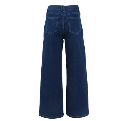 Women Fashion Loose High Waisted Wide Leg Jeans