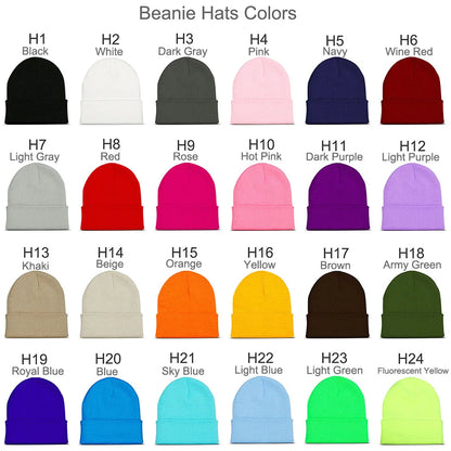 Personalized Custom Beanie Embroidery Text Name Design Logo Winter Hat for Men Women Knitted Cap