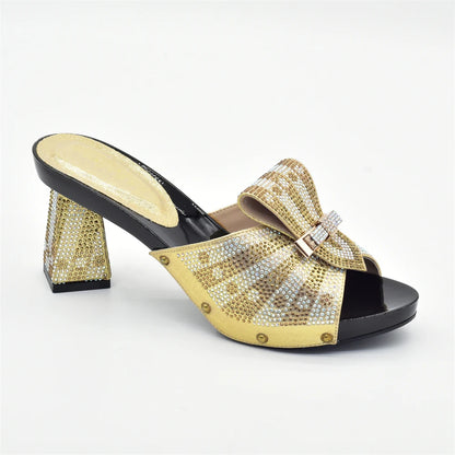 Shoe and Bag Set African Sets 2026 Fashion Gold Color Ladies Matching Shoe and Bag Set for Women Italian Ladies Shoe and Bag Set