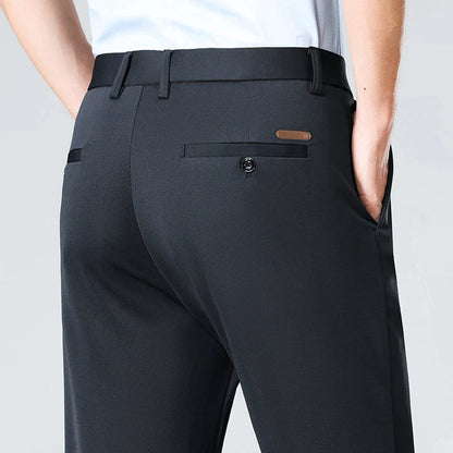 Men's Stretch Suit Pants Business Casual Dress Pants Wrinkle Resistant 4-Way Stretch Golf Casual Pants Spring Summer Blue Black