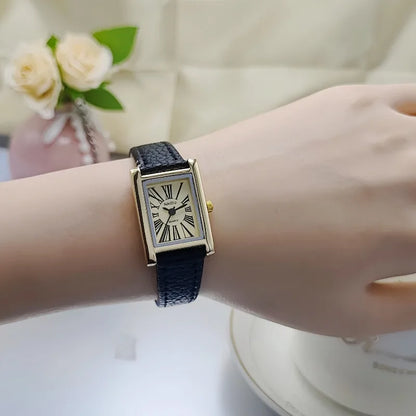 Fashion Women Quartz Wristwatches Simple Leather Strap Roman Dial Women's Watch Luxury Girl Gift Watches Hot Sale Reloj Mujer