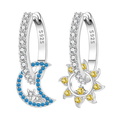 925 Sterling Silver Multi Layer Starry Tassel Drop Earrings Women Earrings Charm Trend Versatile Party Jewelry Gifts