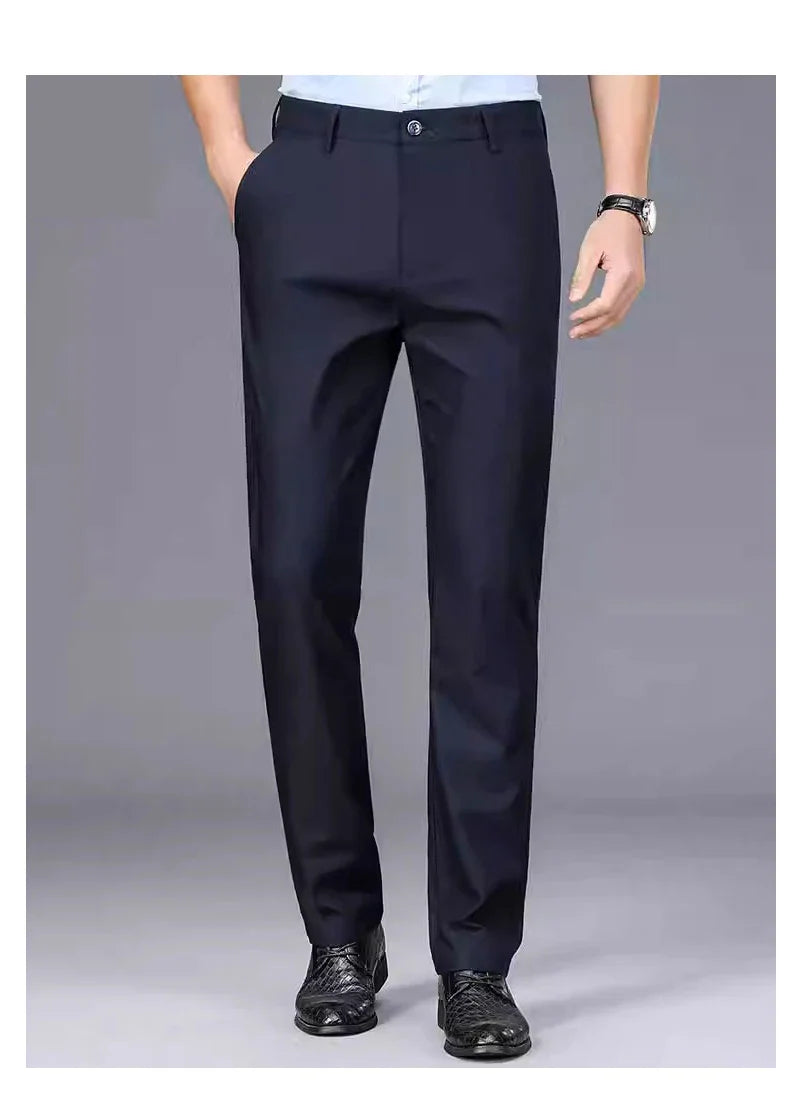 Men's Classic Fit Stretch Golf Dress Work Pants All-Day Comfort Performance Trousers for Business Party Wedding& Travel