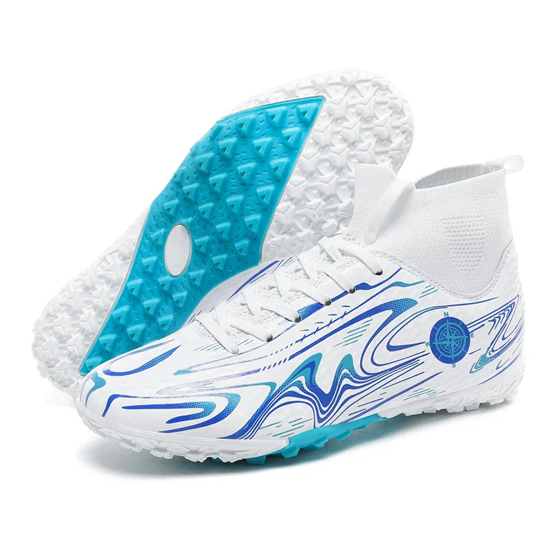 Children Professional Soccer Boots Non-slip Kids Football Shoes Outdoor Sock Boys Sport Futsal Match Training Sport Sport Sneake