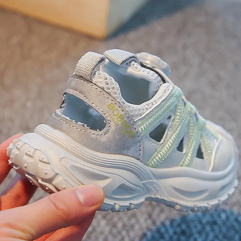 Summer Sport Sandals for Children Hollow Out Breathable Boy's Girl's Adjust Sport Shoes Anti-slippery Soft-soled Kid's Sandals
