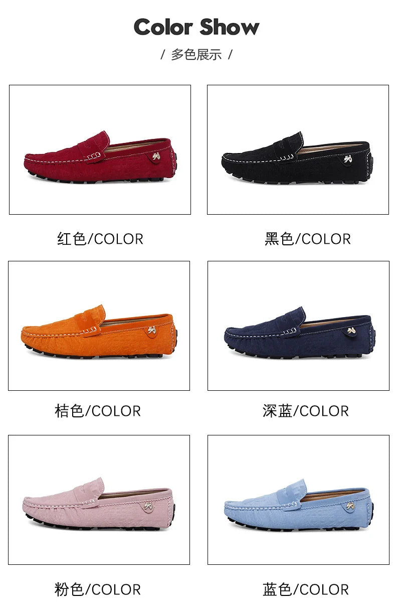 2025 Novos Sapatos Gorro Feitos à Mão Masculinos de Luxo Leve Estampa Crocodilo Tendência Mais Fácil de Combinar Slip-On Loafers Preguiçosos Sapatos da Moda para Dirigir Masculinos e Femininos
