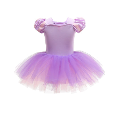 Princess Ballet Tutu Dress with Cape for Toddler Little Girls Ballerina Dance Costume Outfit Dancewear, Blue/Purple/Yellow