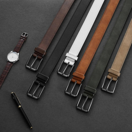 Men's PU Leather Belt Fashion Automatic Buckle Belt for Popular Business High Quality Male Belt Multi Color 105 115 125 135cm