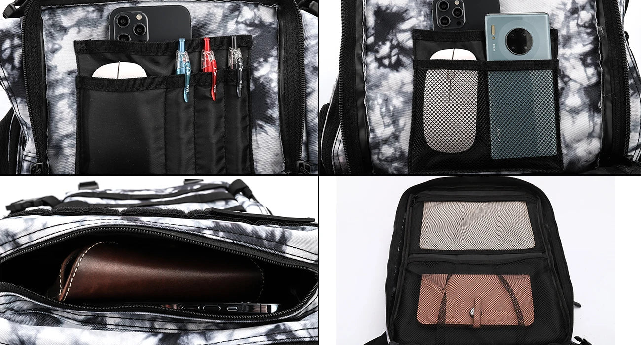 45L Tactical Backpack for Men and Women Large Athlete Gym Bag Outdoor Sports Hiking Survival Rucksack with Bottle Holder