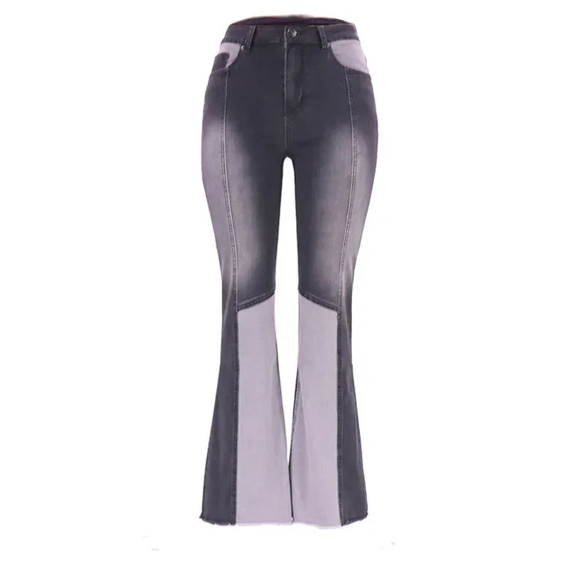 Women Casual Commuter Wide Leg Denim Pants