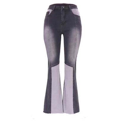 Women Casual Commuter Wide Leg Denim Pants