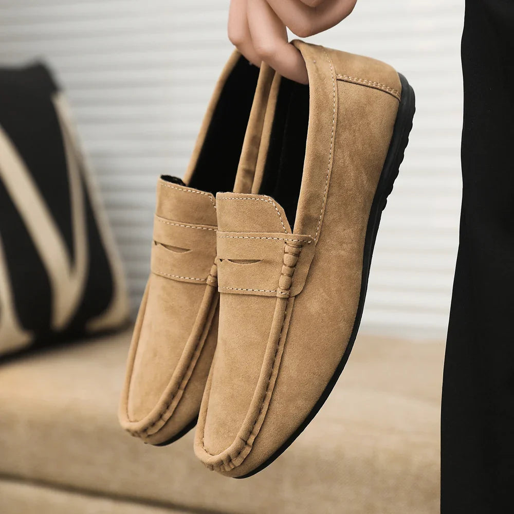 Men Loafers Soft High Quality Spring Autumn Shoes Men Casual Shoes Warm Slip on Flats Driving Shoes
