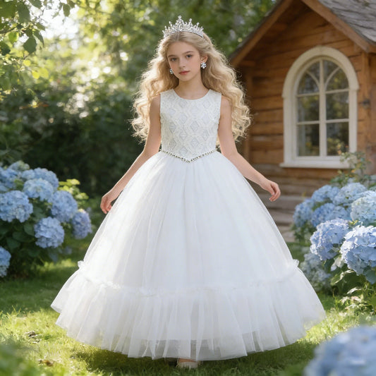 Vestido de verão para batizado, casamento, festa, menina, flores, laço, daminhas, princesa, baile de formatura, vestido de noite para meninas, primeira comunhão, vestido de formatura
