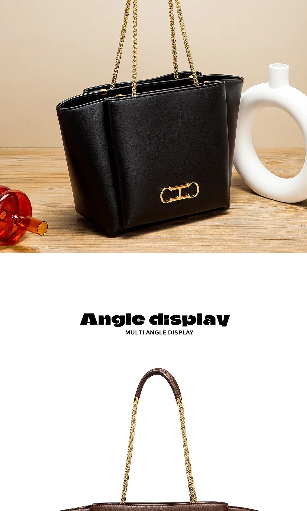 Women's Tote Bag 2026 Spring New Brown Magnetic Buckle Storage Bag Large Capacity Commuter Chain Bag