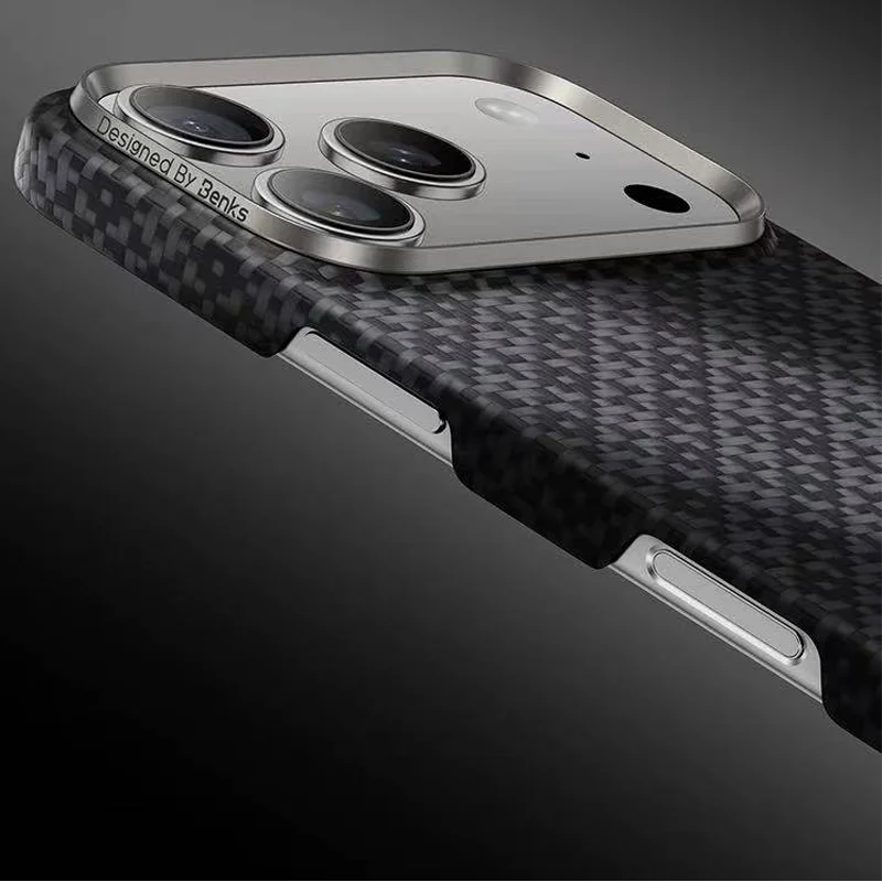 Benks Carbon Fibre Case For iPhone 17 Pro Max Kevlar Wireless Charging Back Cover Case for iPhone 17 PRO
