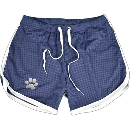 Summer fitness shorts Loose running shorts Men's jogging sports Breathable mesh shorts Thin trend men's three-quarter pants