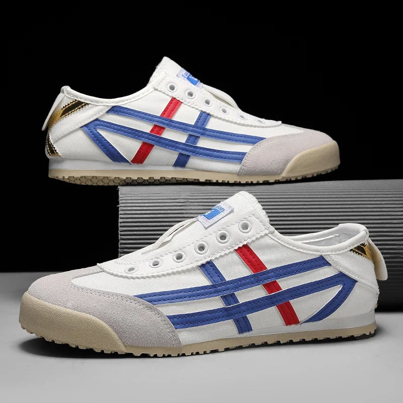Men's Classic Running Shoes Lace Up Flat Bottom Sports Shoes Soft Sole Walking Shoes Breathable Couple Casual Shoes Tennis Shoes