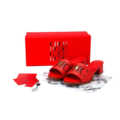 Fashion Monogram Print Elegant Design Women's Low Heeled Slippers Solid Color High Quality Metal Lock Simple Single Shoes