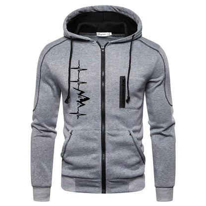 High Quality Autumn Winter Outdoors Hoodie Daily Men's Clothing Jogging Casual Sports Single Piece Zipper Jacket and Sport Pants