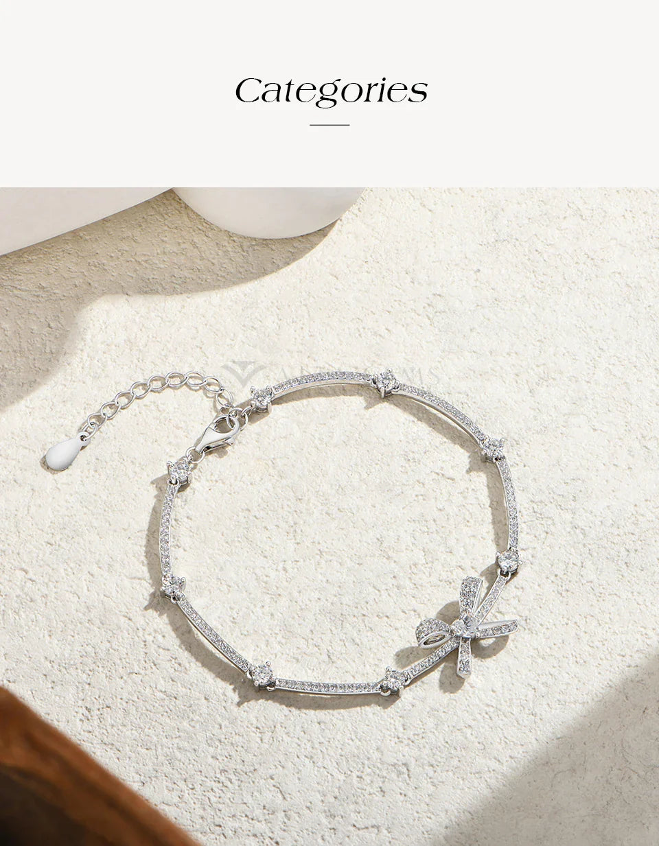 Bow Star Moissanite Bracelets for Women S925 Silver Adjustable 16+3cm Elegant Romantic Engagement Jewelry Gifts for Her
