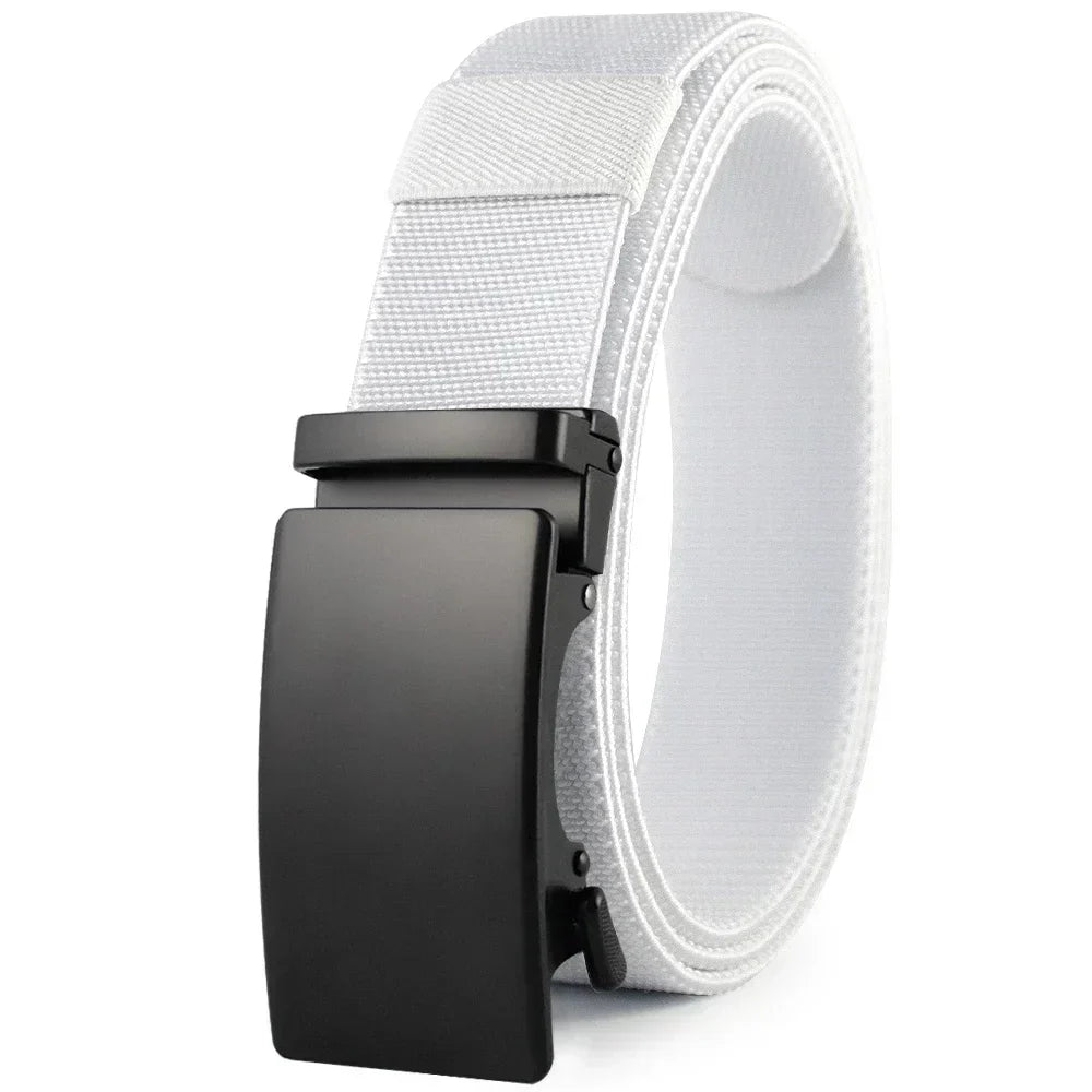 Men Belt Elastic Metal Automatic Buckle Army Outdoor Hunting Tactical Jeans Pants Belt Nylon Breathable Belts 150 Big Size Belts