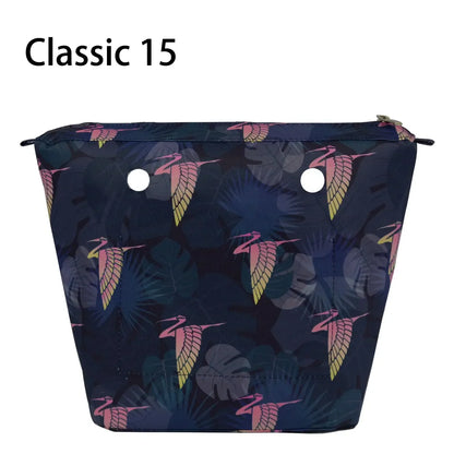 Composite Twill Cloth Waterproof Inner Lining Insert Zipper Pocket for Classic Mini Obag Senior Inner Pocket for O Bag