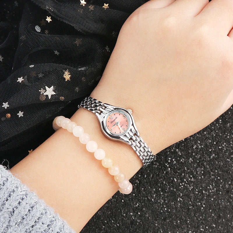 Ladies Gold Plated Watch Women Bracelet Quart Wristwatch Girl Analog Feminino Relojes Hour Luxury Watches Saati Clock